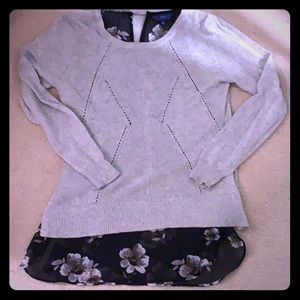 Sweater with blouse underneath